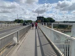 Crossing the bridge, to head back out to the coast